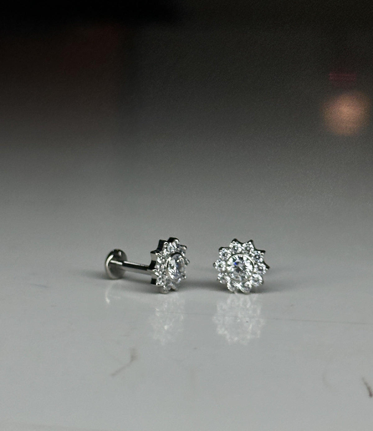 HALO FLAT STUDS - PAIR