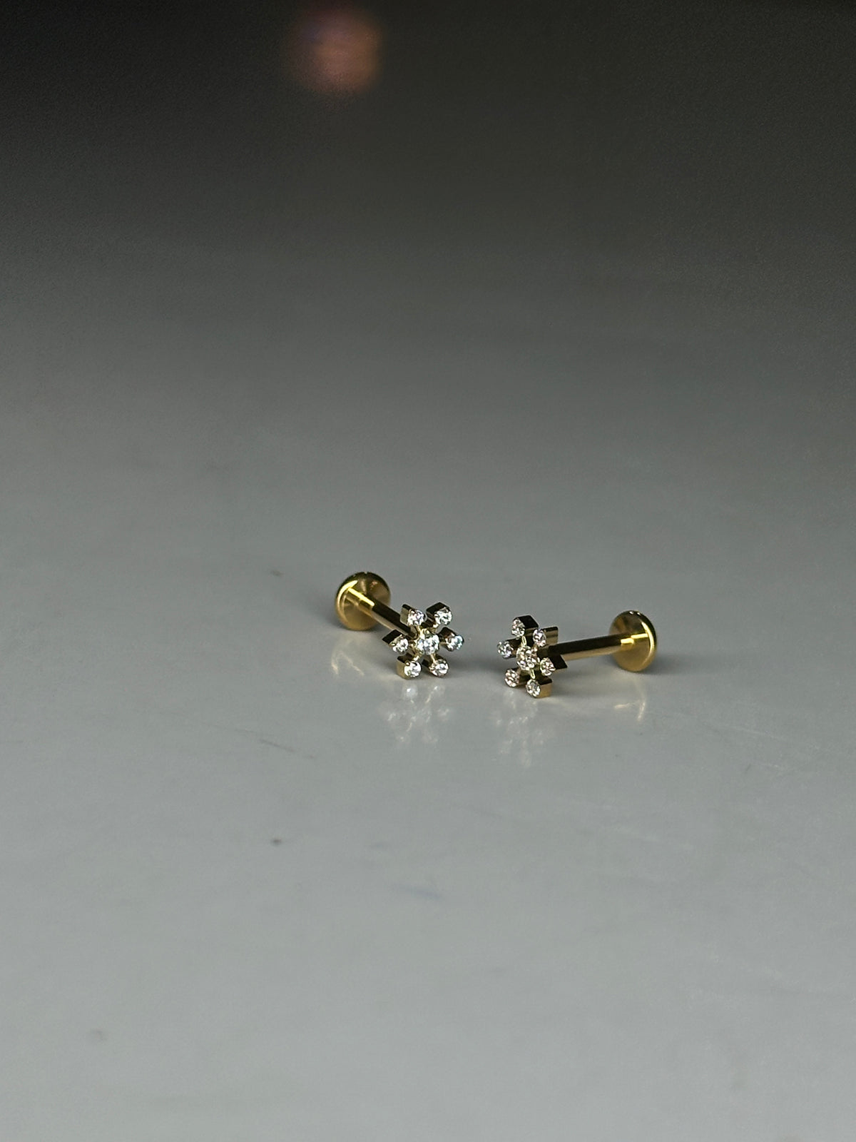 VEIL FLAT STUDS - PAIR