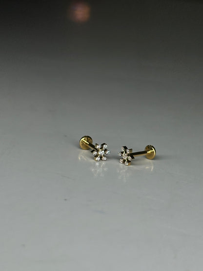 VEIL FLAT STUDS - PAIR