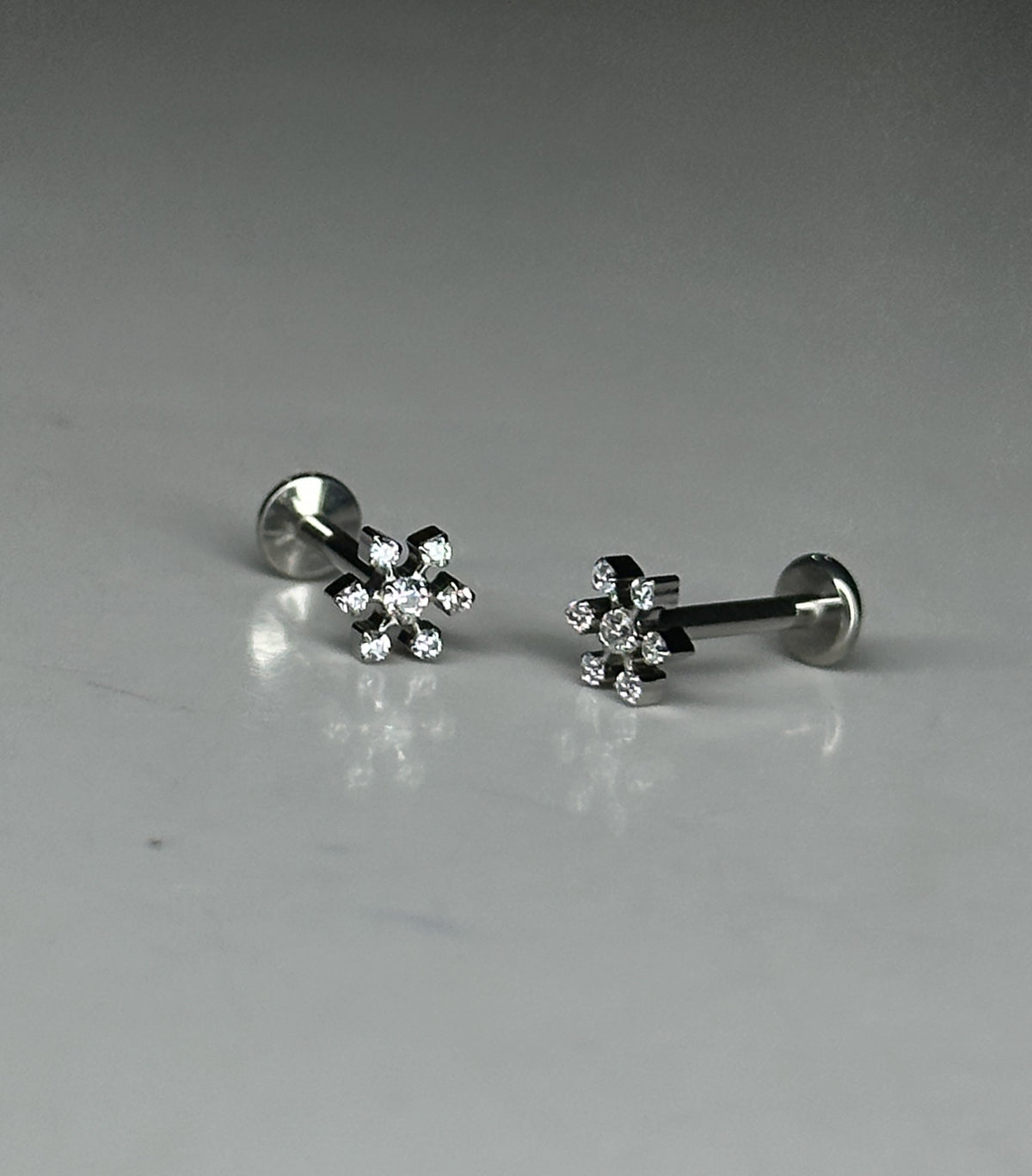 VEIL FLAT STUDS - PAIR