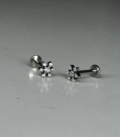 VEIL FLAT STUDS - PAIR