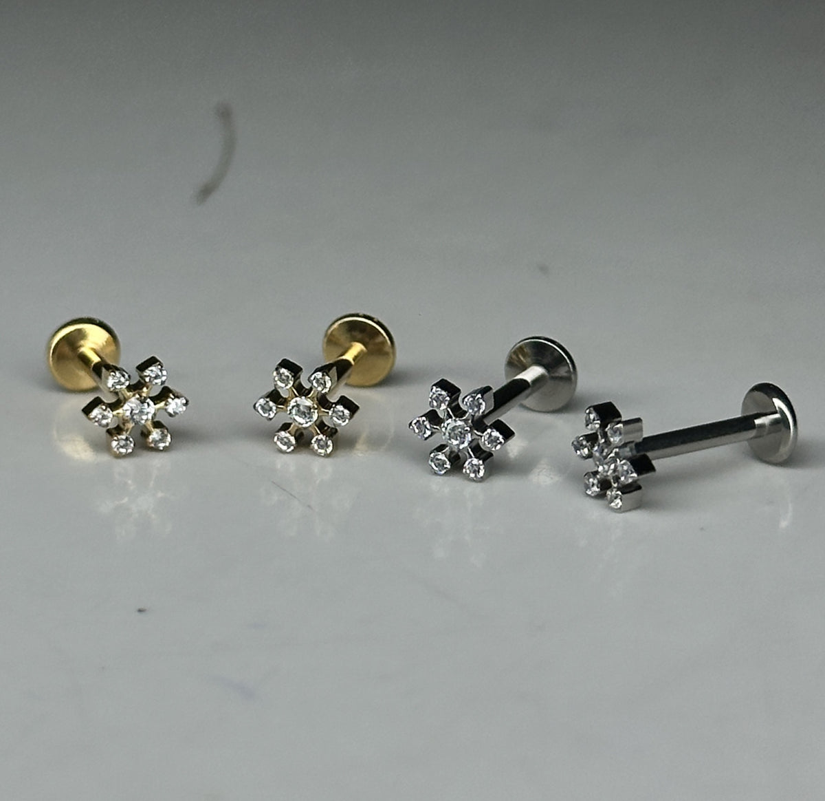 VEIL FLAT STUDS - PAIR