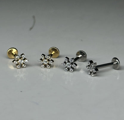 VEIL FLAT STUDS - PAIR