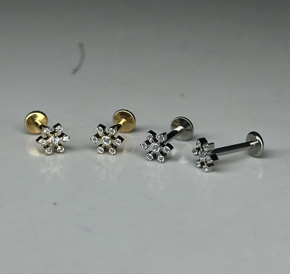 VEIL FLAT STUDS - PAIR