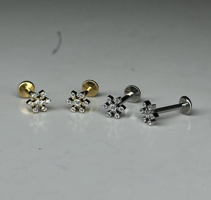 VEIL FLAT STUDS - PAIR