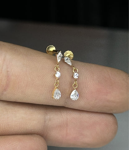 RAVEN FLAT STUDS - PAIR