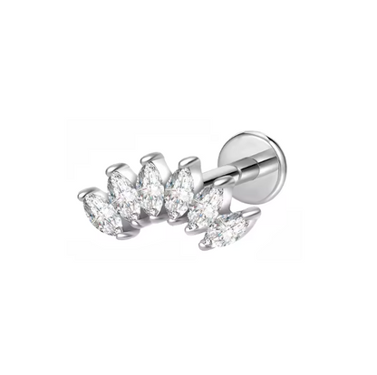 AURA FLAT STUDS - PAIR