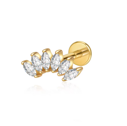 AURA FLAT STUDS - PAIR