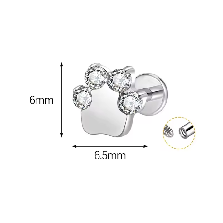 DAISY FLAT STUDS - PAIR